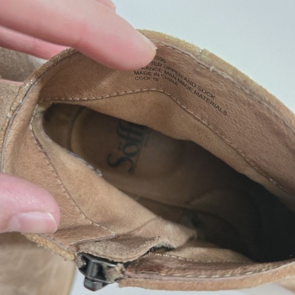 Sofft Coleta Suede Ankle Bootie Boots Womens Barley Metallic Western sz 6.5 - Picture 7 of 7